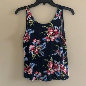 Rebellious Dreamer Floral tank top with open back